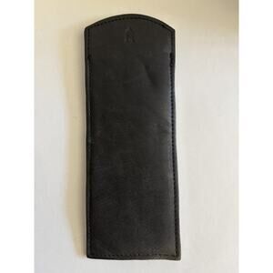 Vintage Black Leather Pen Holder Fountain Pen Pencil Sleeve Made India lot1936